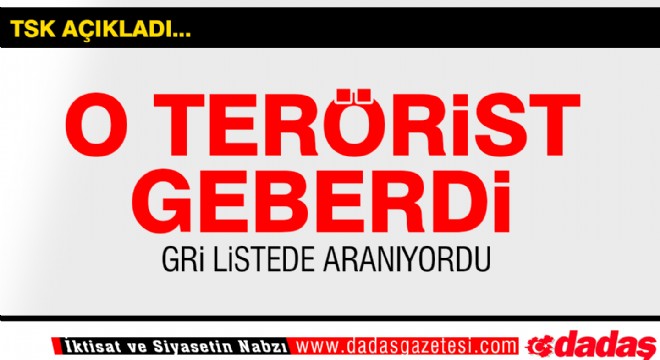 'Gri' listede yer alan terörist öldürüldü
