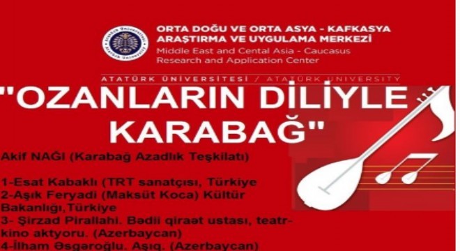 'Ozanların Diliyle Karabağ' sempozyumu düzenlenecek