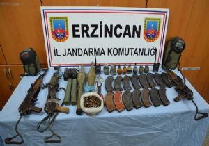 Kemah'ta mühimmat ele geçirildi