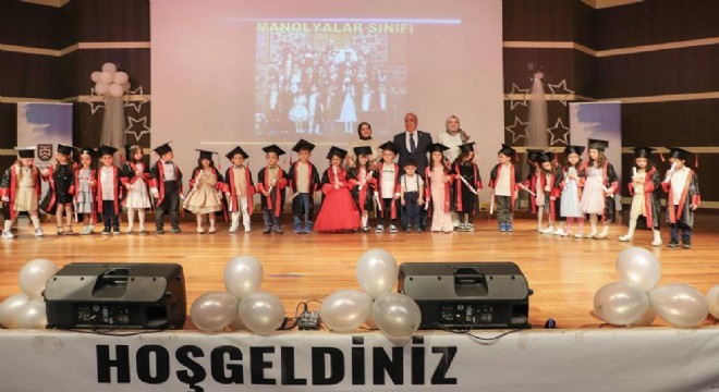 97 anaokulu öğrencisi diploma aldı