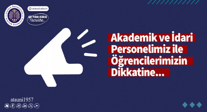 ATAUNİV'de yüz yüze eğitime 1 günlük ara