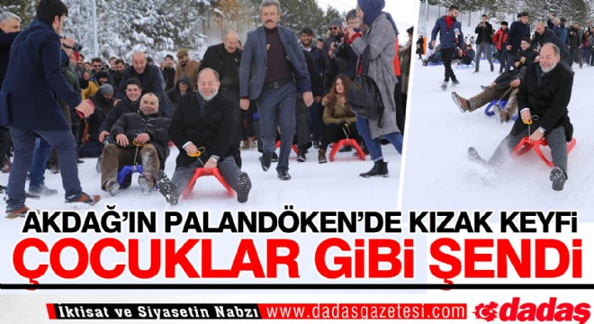 Akdağ'ın Palandöken'de Kızak Keyfi