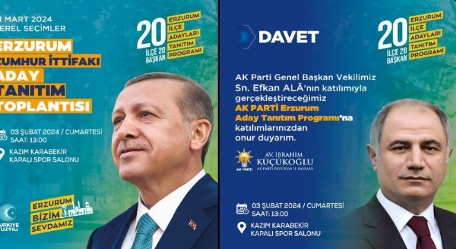 Erzurum 3 Şubat'ı bekliyor