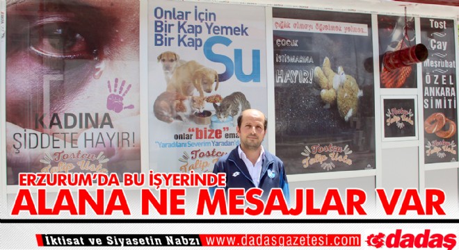 Erzurum'da bu büfeyi gören dönüp bir daha bakıyor