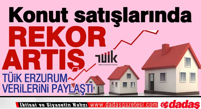 Erzurum'da konut satışlarında rekor artış