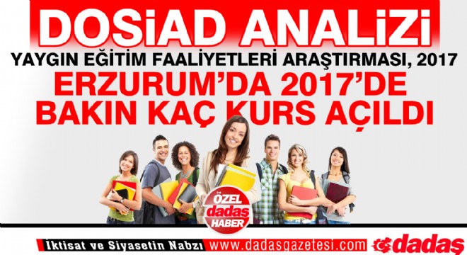 Erzurum kurs sayısında 2'inci sırada