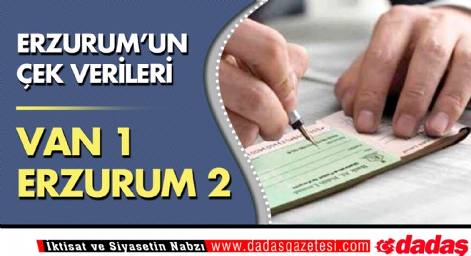 Erzurum'un ÇEK verileri