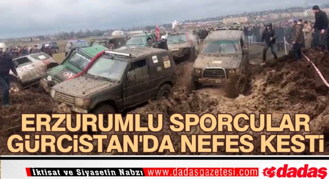 Erzurumlu sporcular Gürcistan'da nefes kesti