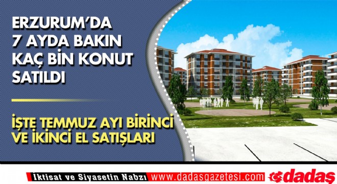 Erzurum'da 7 ayda bakın kaç bin konut satıldı