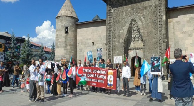 Erzurum'da Gazze için sessiz yürüyüş