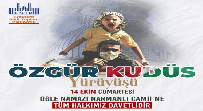 Erzurum'da İsrail telin edilecek