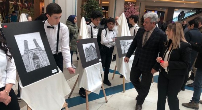 Erzurum'un kültürel değerlerini karakalemle anlattılar