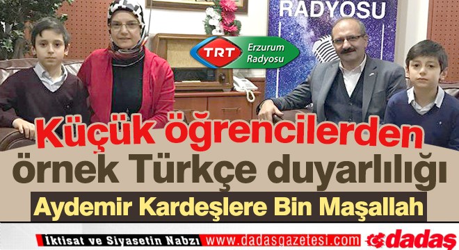 Küçük öğrencilerden örnek Türkçe duyarlılığı