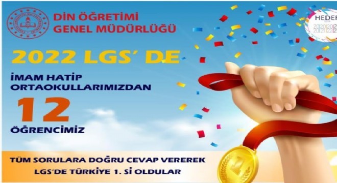 LGS'de İmam Hatip Ortaokullarından büyük başarı