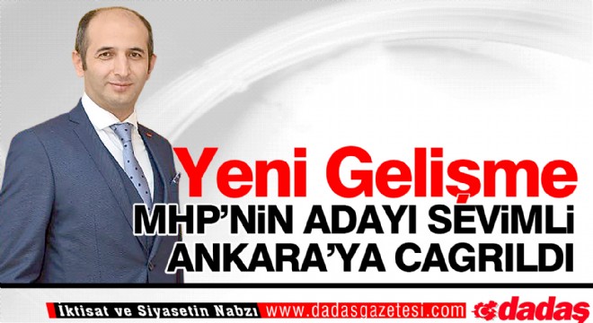 Sevimli Ankara'ya çağrıldı
