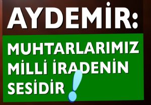 Muhtarlarımız, ortak aklın temsilcileridir