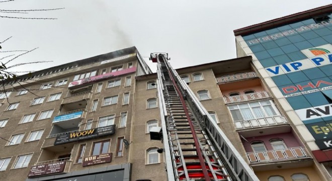 Çaykara'da yangın
