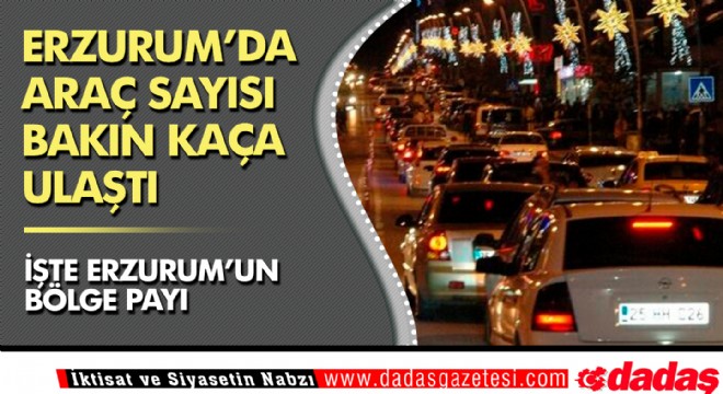 İşte Erzurum'un araç sayısı