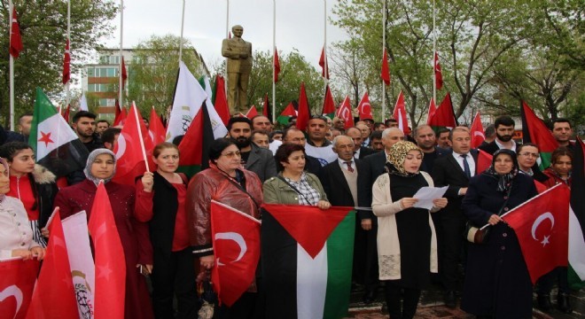 Ardahan'da İsrail protestosu